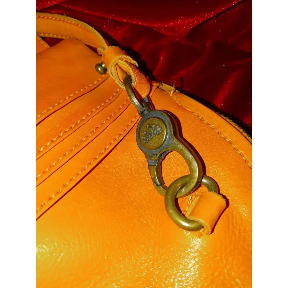 Giorgio Del Re Genuine Leather Saddle Crossbody Handbag Italian 9x7.5" - Picture 7 of 10